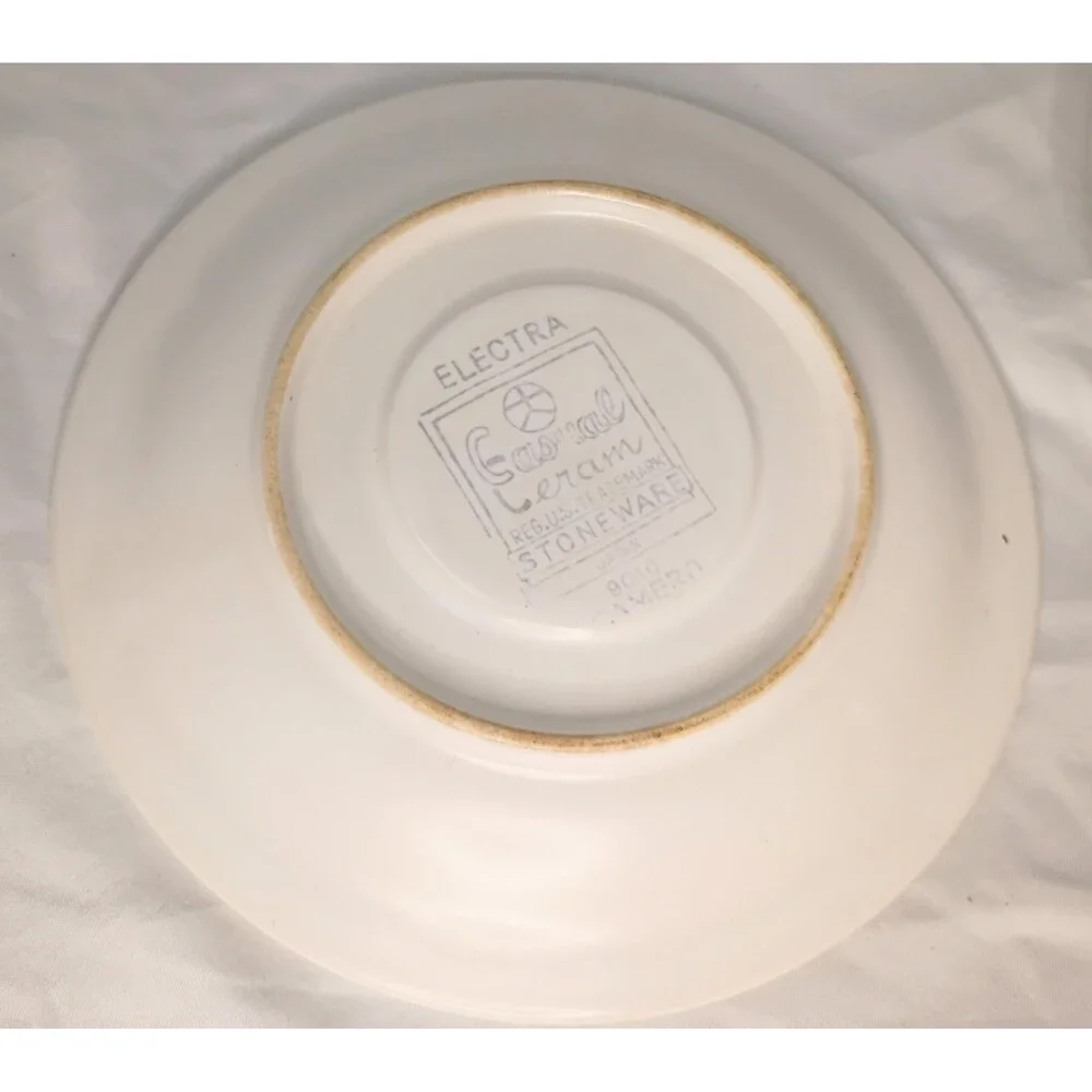 Set of 2 Electra Casual Ceram Stoneware Saucers Camero Brown
